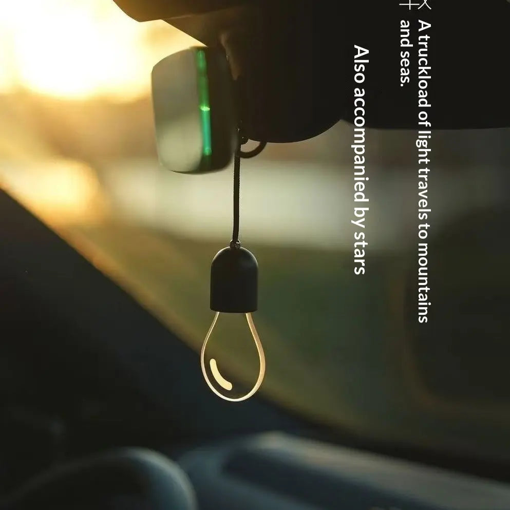 Romantic Car Hanging Bulb Ornament, Warm White Glow, Cozy Atmosphere Auto Parts Accessories, Car Interior Rear View Mirror Decor, Accessories for Car