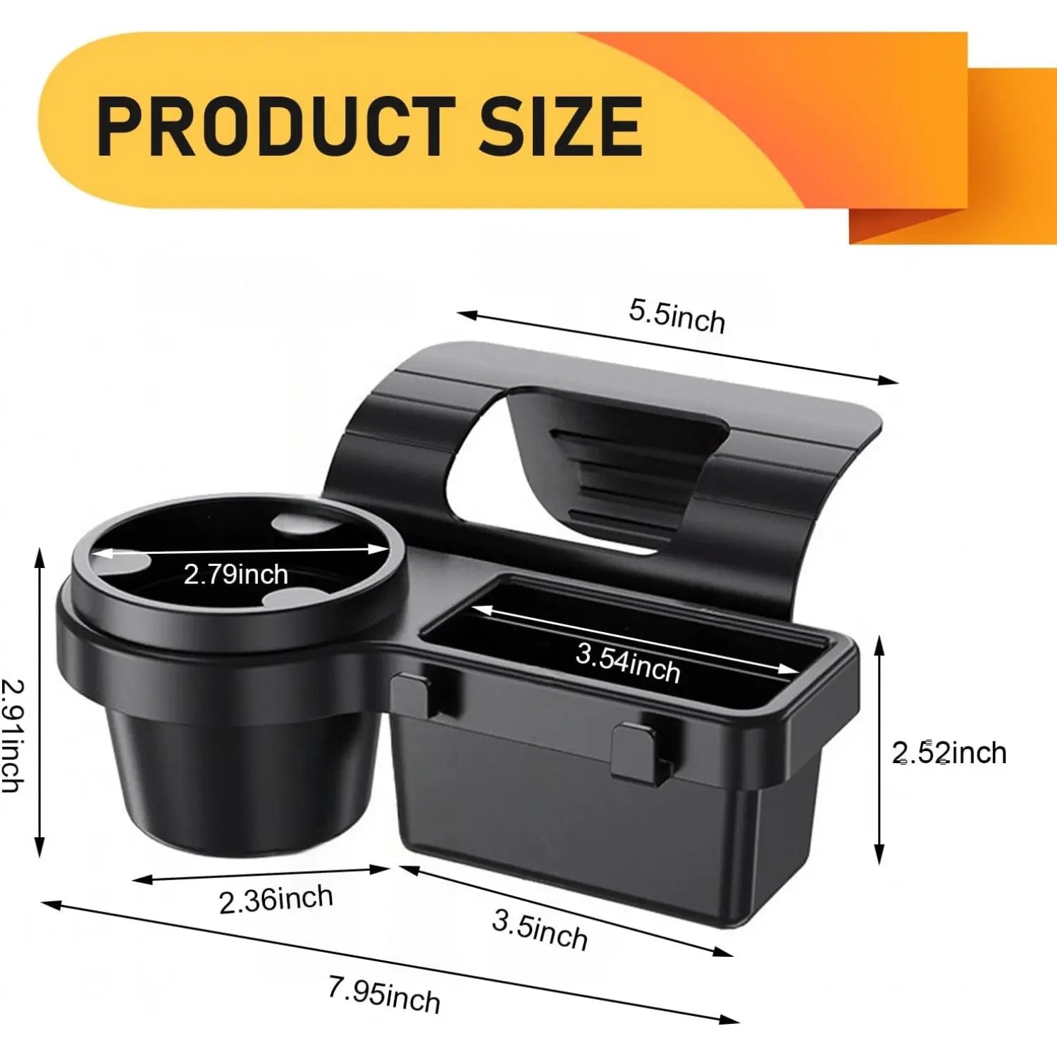 Multi-Functional Car Window Storage Rack – Door Cup Holder Tray Adapter , Phone Storage Box, Water Bottle Holder for Storing Small Items like Earphones, Keys, Bottles, and More. so Porte Para Telefono Auto Organizador De Carro Premium Car