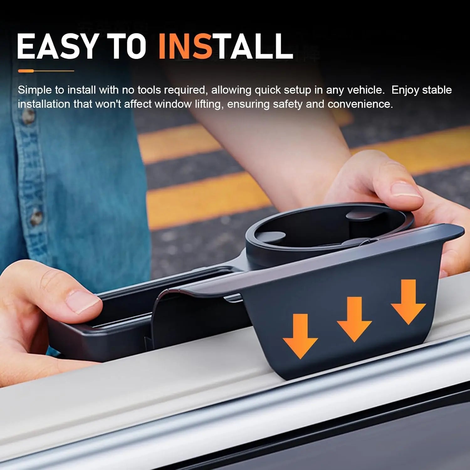 Multi-Functional Car Window Storage Rack – Door Cup Holder Tray Adapter , Phone Storage Box, Water Bottle Holder for Storing Small Items like Earphones, Keys, Bottles, and More. so Porte Para Telefono Auto Organizador De Carro Premium Car
