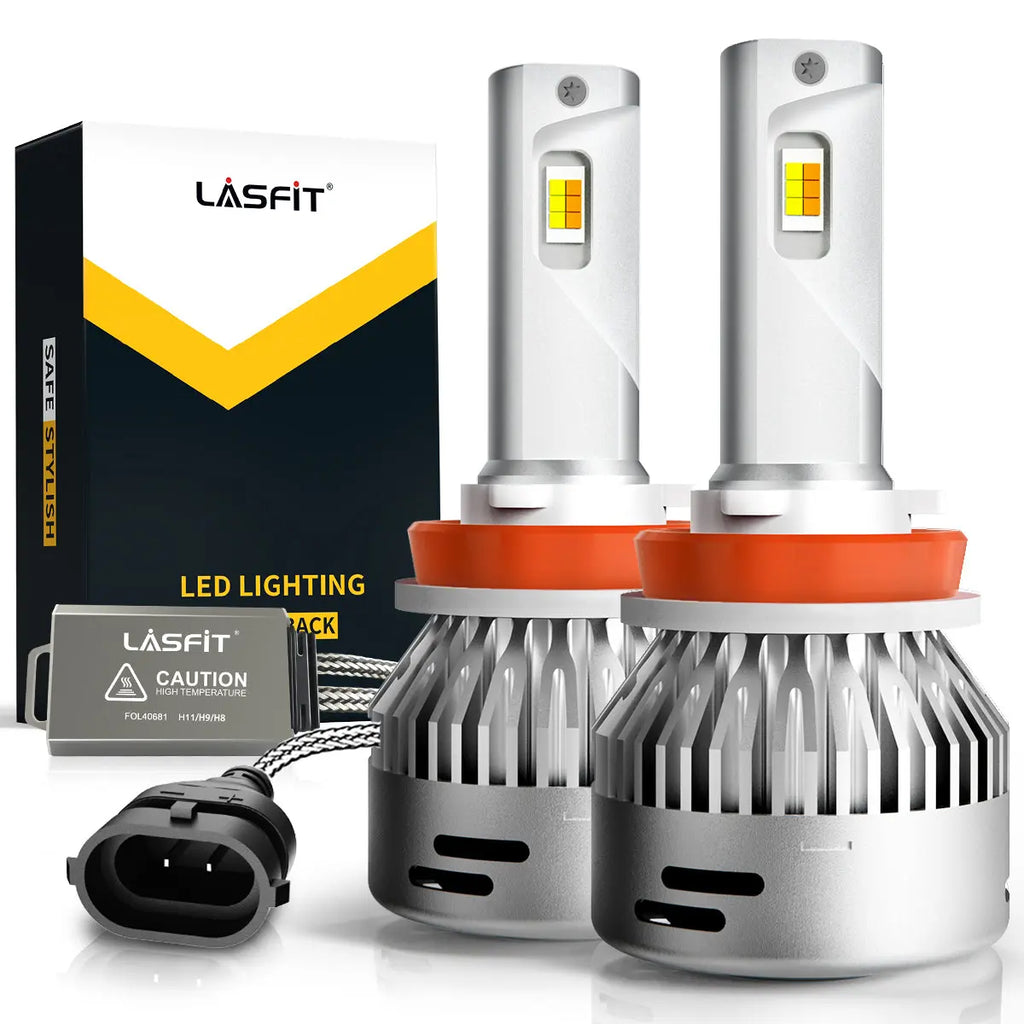 Lasfit 60W H11 H8 H9 LD plus Series | 6,000LM 6000K/3000K LED Bulbs